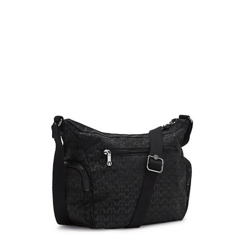 Black Kipling Gabbie Small Printed Crossbody Bags | NVLHPE-698