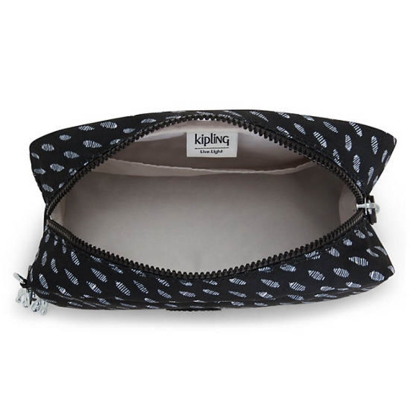 Black Kipling Gleam Printed Pouch Bags | UMZJVA-574