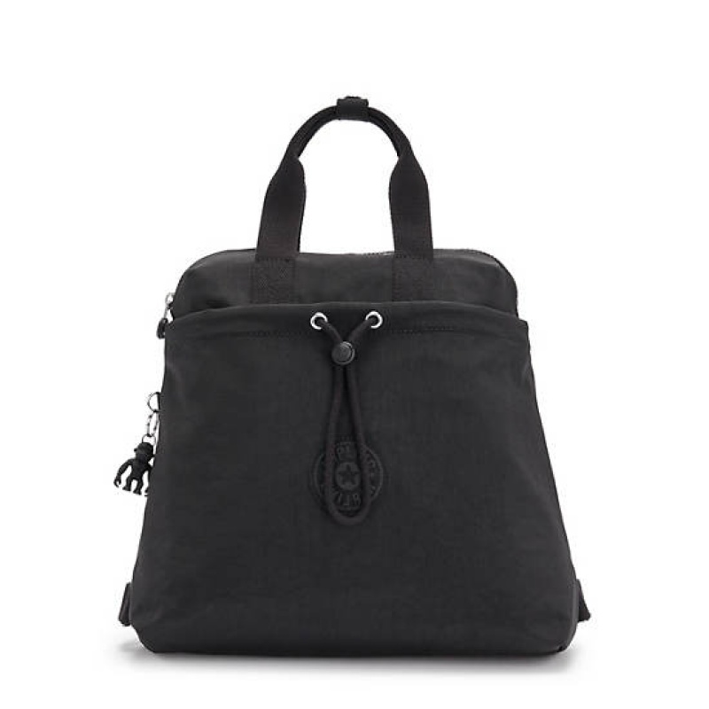 Black Kipling Goyo Medium Tote Backpacks | GEVSUL-684