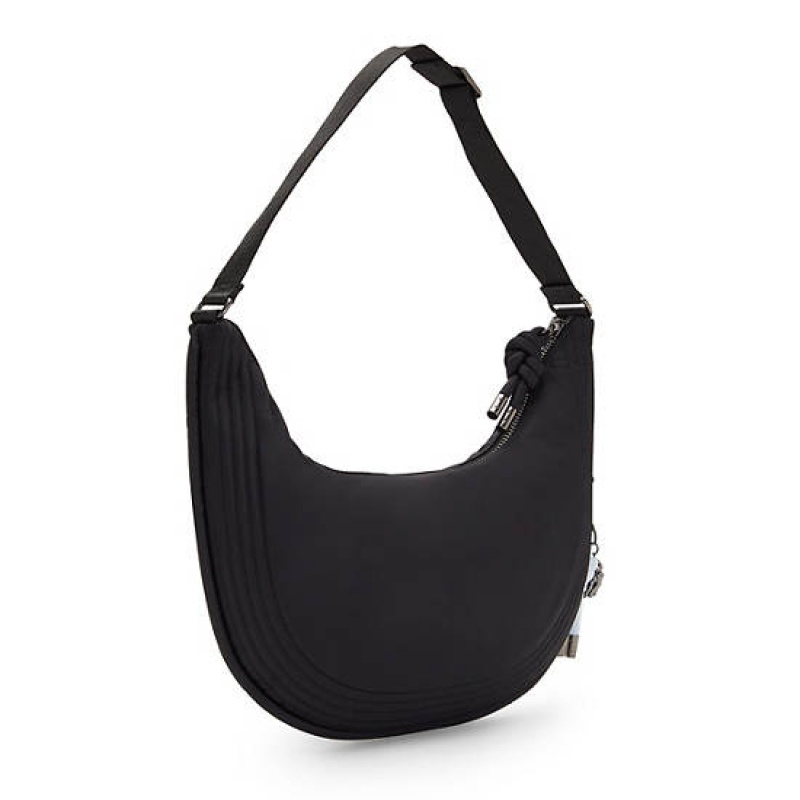 Black Kipling Hania Shoulder Bags | MQSGFN-598