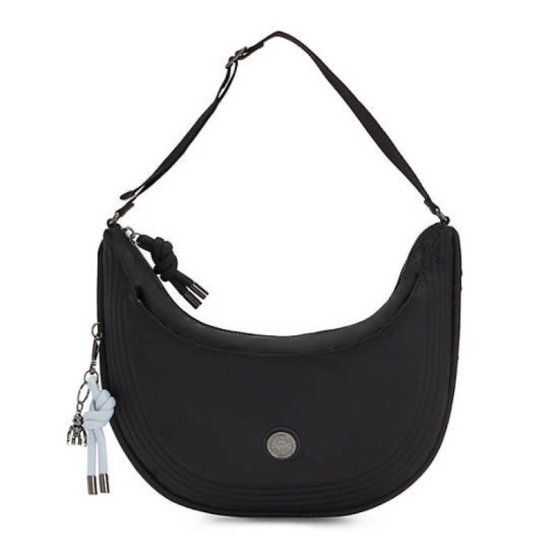 Black Kipling Hania Shoulder Bags | MQSGFN-598