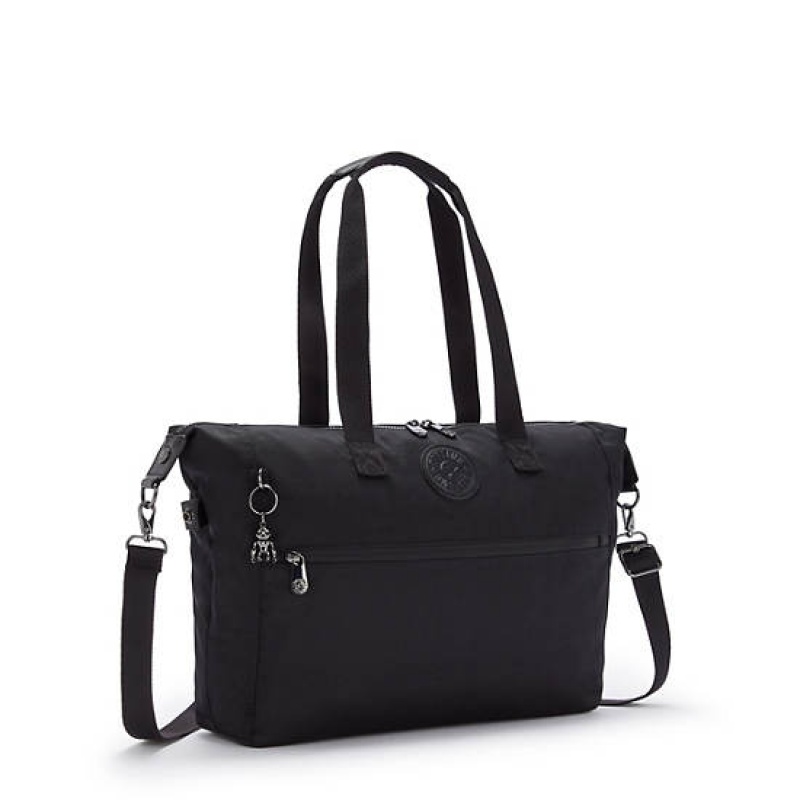 Black Kipling Ilia Tote Bag Laptop Bags | QWCOVF-873