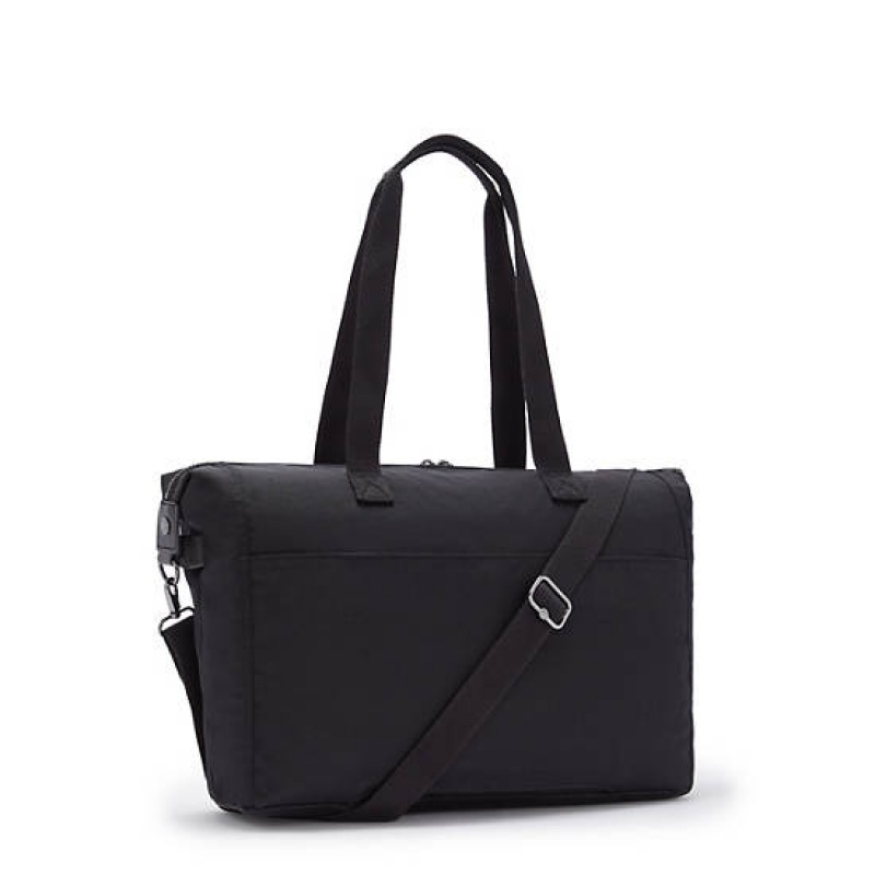 Black Kipling Ilia Tote Bag Laptop Bags | QWCOVF-873