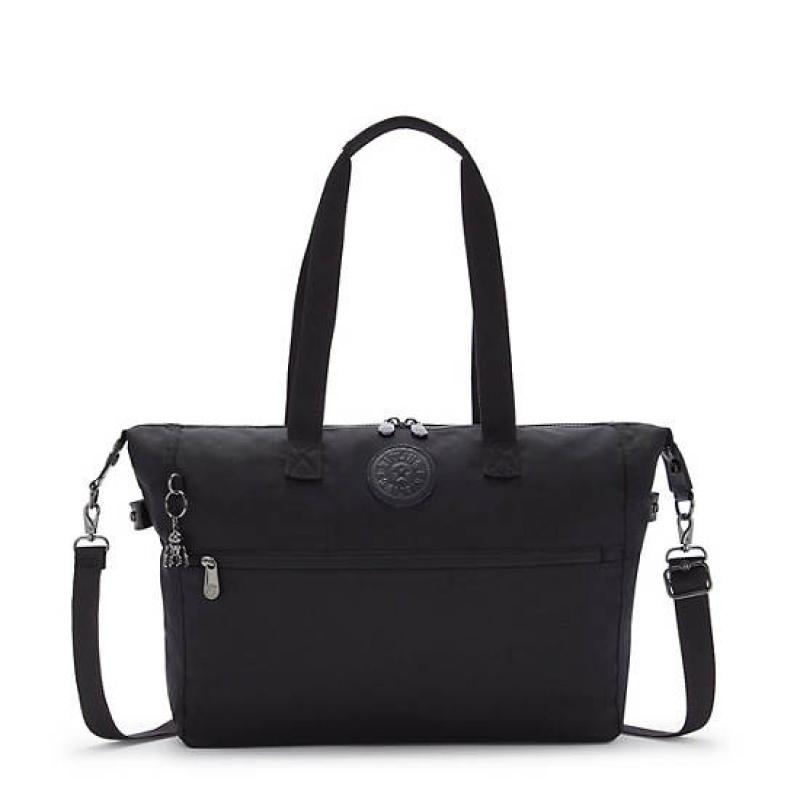 Black Kipling Ilia Tote Bag Laptop Bags | QWCOVF-873