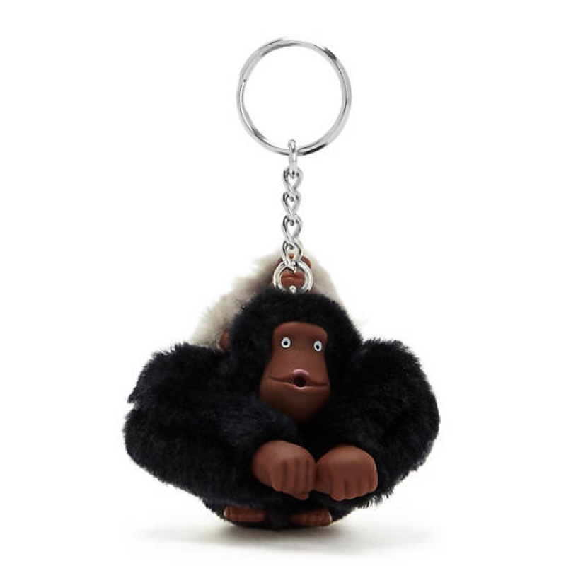 Black Kipling Mom And Baby Fashion Sven Monkey Keychain Accessories | JTUFML-501