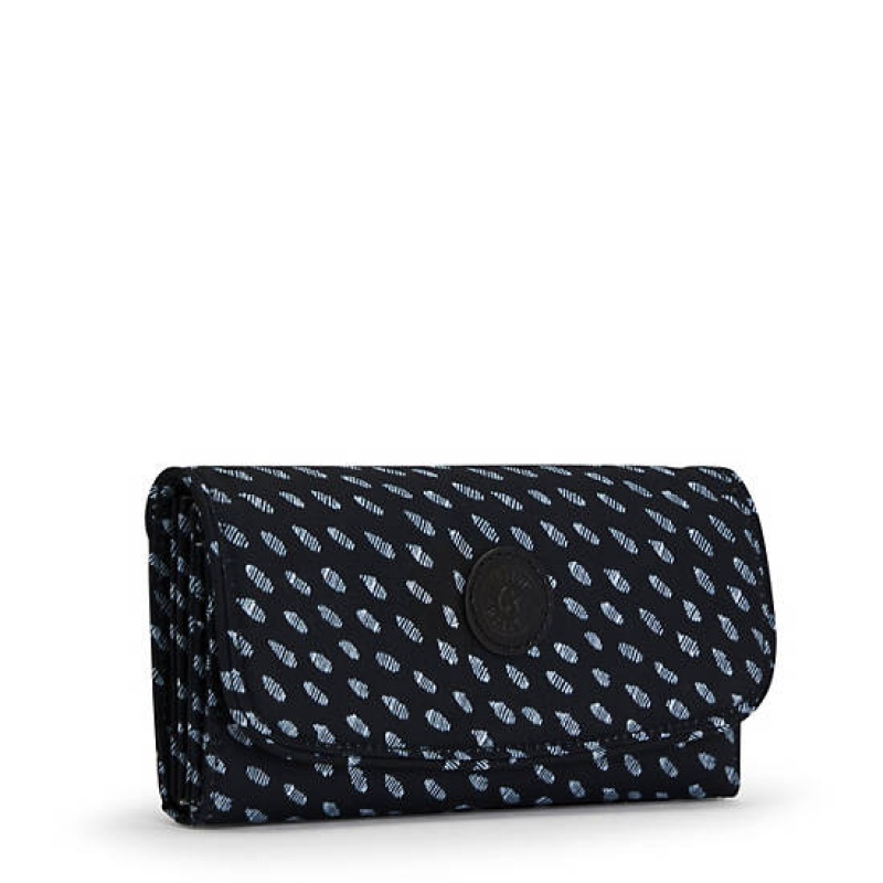 Black Kipling Money Land Printed Snap Wallet Wallets | UQENXH-751