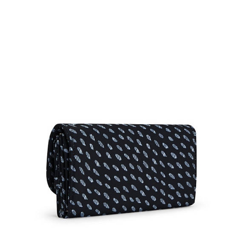 Black Kipling Money Land Printed Snap Wallet Wallets | UQENXH-751