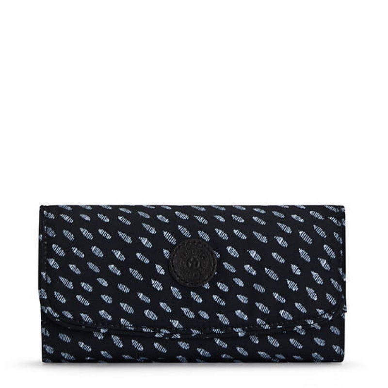 Black Kipling Money Land Printed Snap Wallet Wallets | UQENXH-751