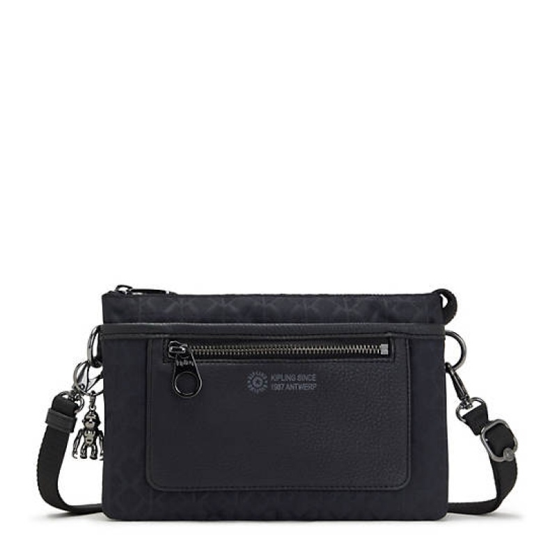 Black Kipling Riri Crossbody Bags | QFBODM-297