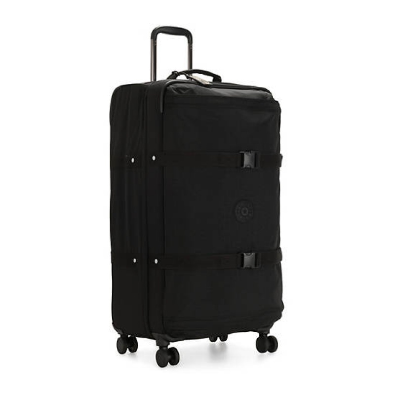 Black Kipling Spontaneous Large Rolling Suitcases | MRXLVP-296