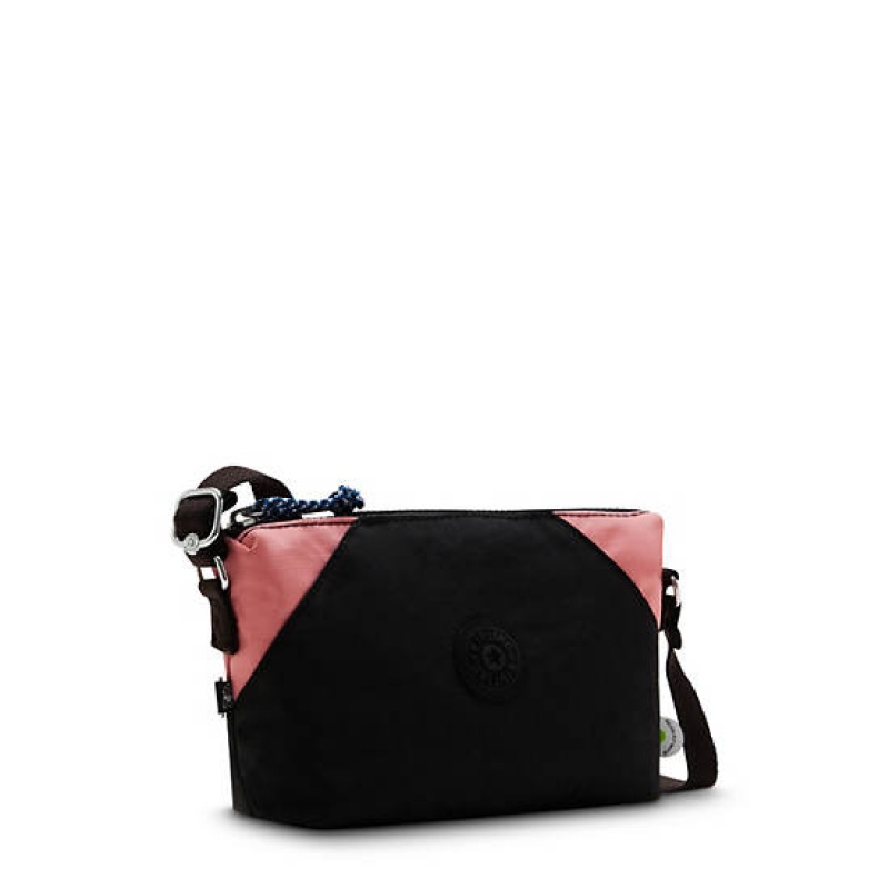 Black Pink Kipling Art Extra Small Crossbody Bags | EHRQTC-523