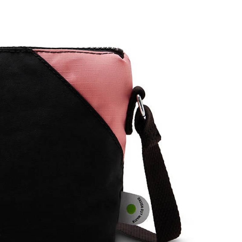 Black Pink Kipling Art Extra Small Crossbody Bags | EHRQTC-523