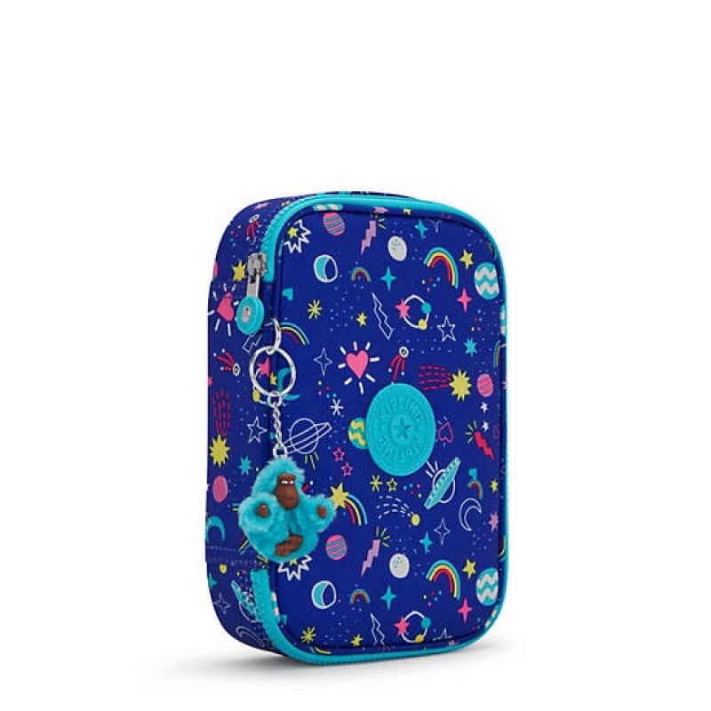 Blue Kipling 100 Pens Printed Case Bags | BNXRTO-309