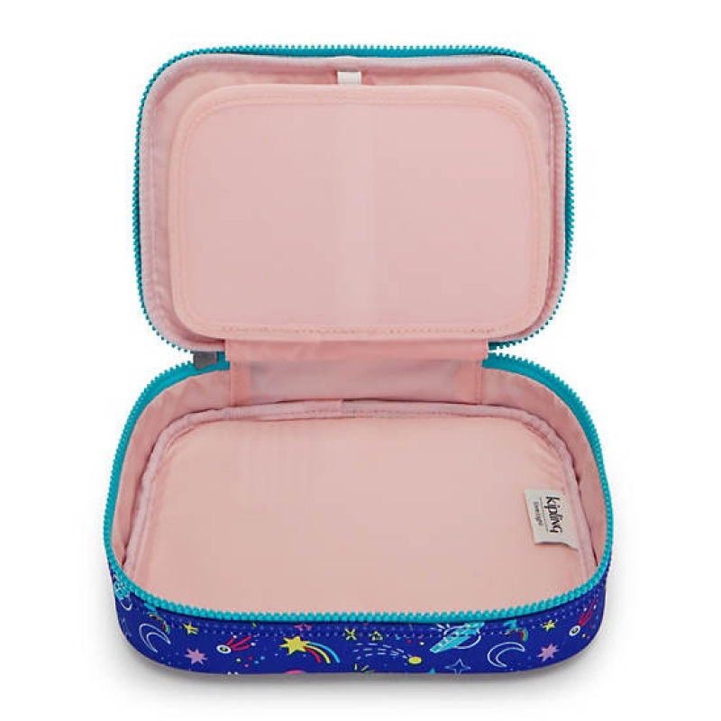 Blue Kipling 100 Pens Printed Case Bags | BNXRTO-309