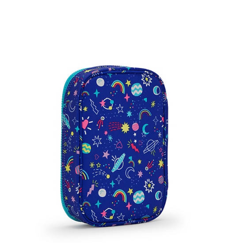 Blue Kipling 100 Pens Printed Case Bags | BNXRTO-309