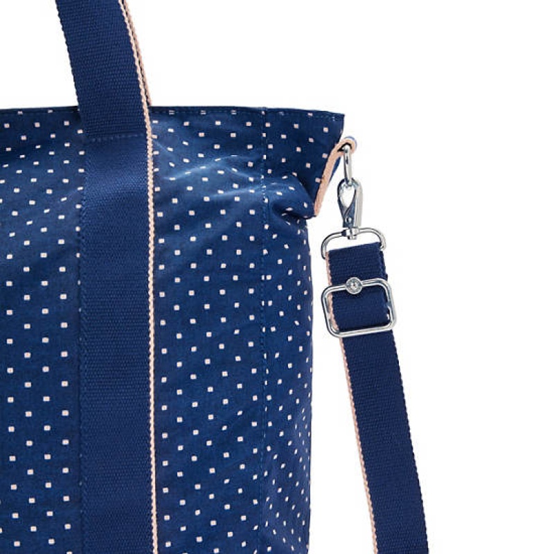 Blue Kipling Asseni Printed Tote Bags | DSOXMA-872