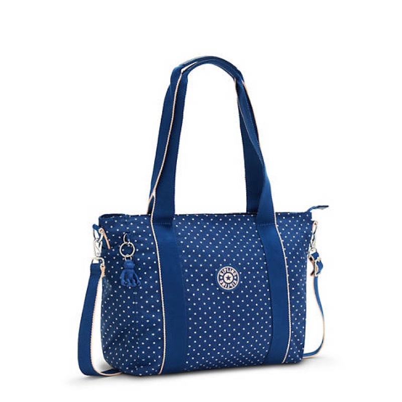 Blue Kipling Asseni Small Printed Tote Bags | ZXMPUH-647