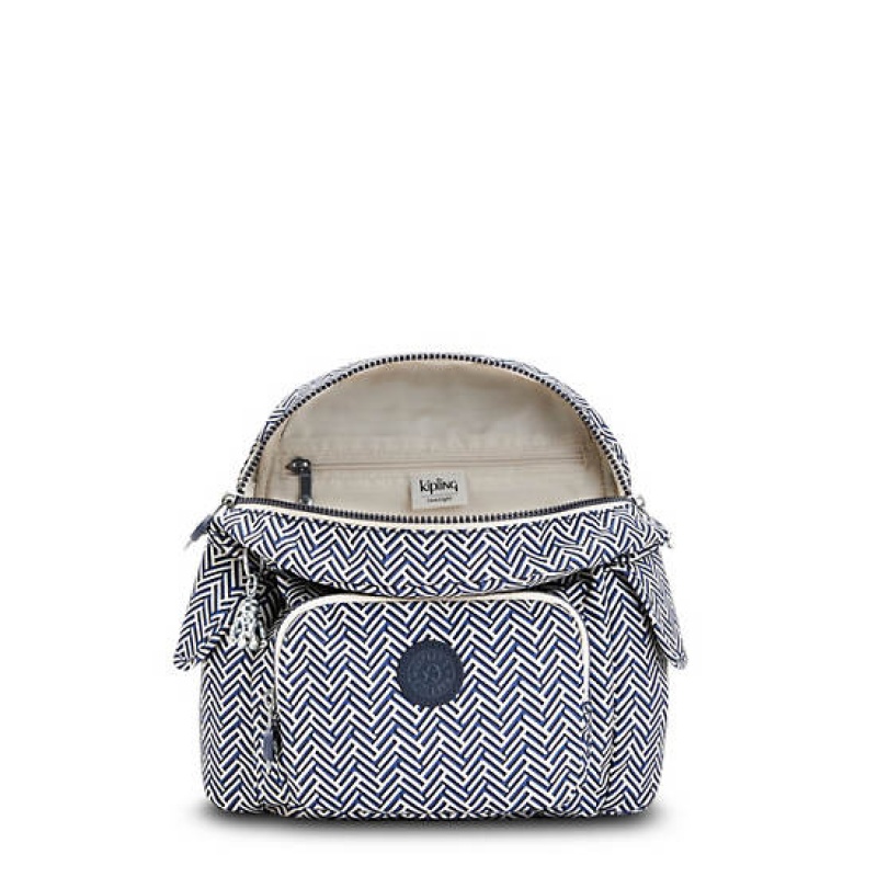 Blue Kipling City Pack Mini Printed Backpacks | AHMZQN-592