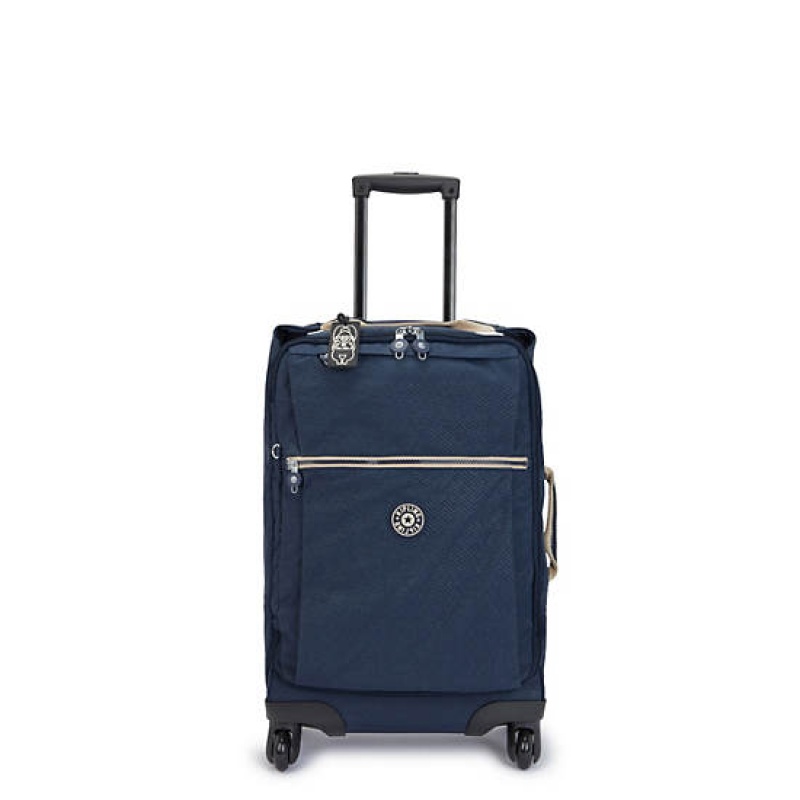 Blue Kipling Darcey Small Printed Carry-On Rolling Suitcases | CMITJZ-408