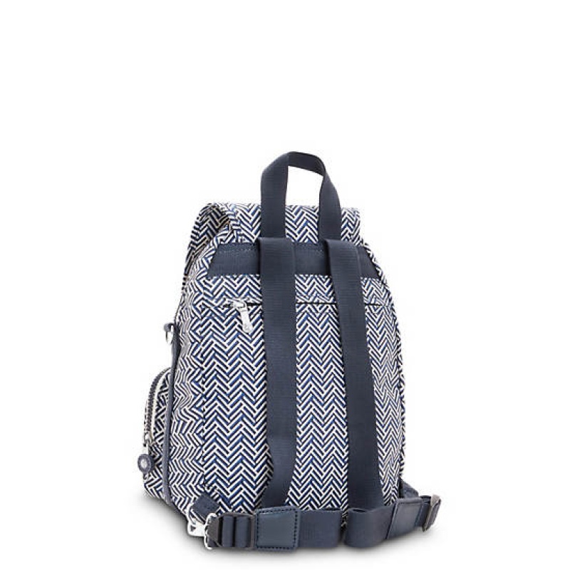 Blue Kipling Firefly Up Printed Convertible Backpacks | ZWYXFJ-290