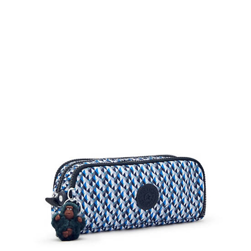 Blue Kipling Gitroy Classic Printed Pencil Case Bags | FQIJWK-619