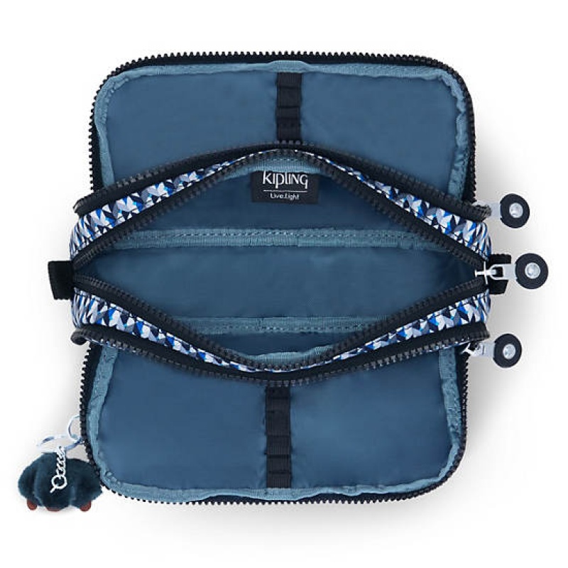 Blue Kipling Gitroy Classic Printed Pencil Case Bags | FQIJWK-619