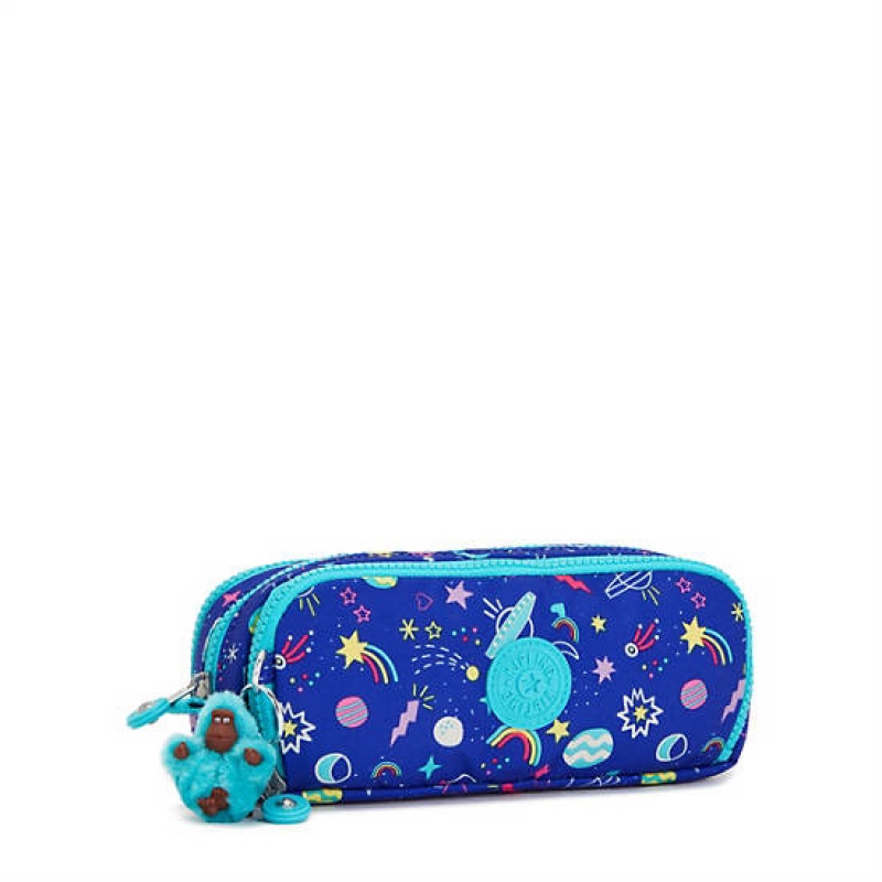 Blue Kipling Gitroy Printed Pencil Case Bags | JCBXIO-431