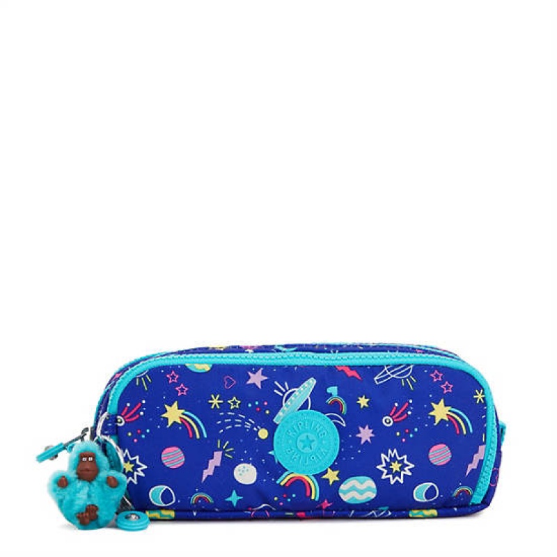 Blue Kipling Gitroy Printed Pencil Case Bags | JCBXIO-431