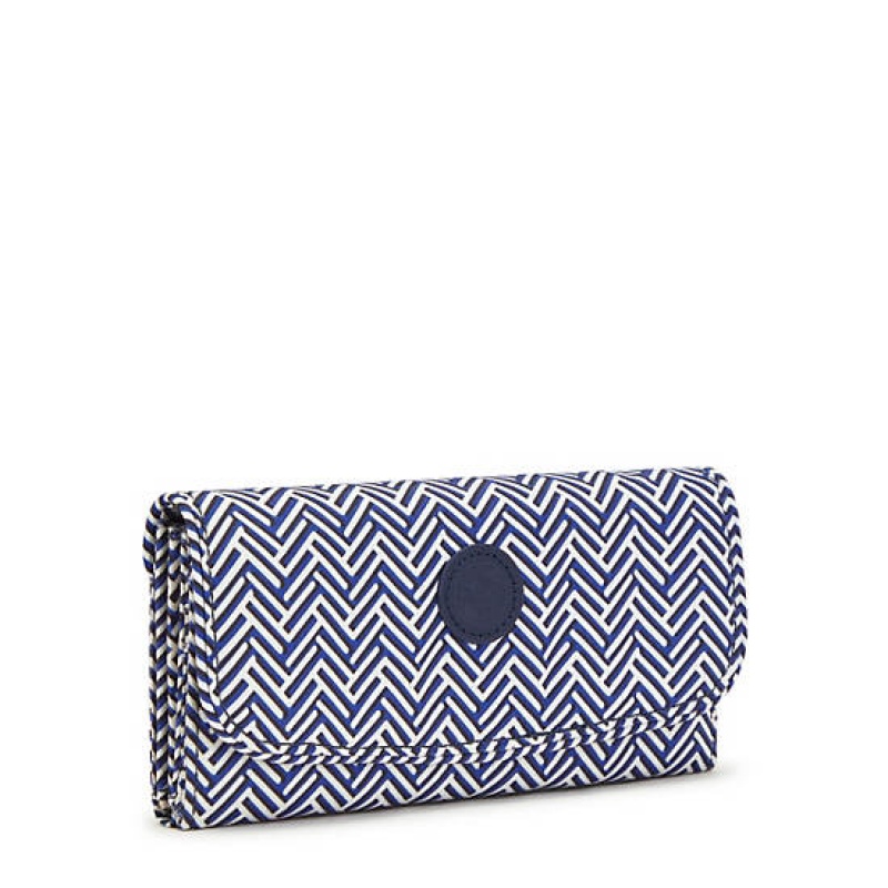 Blue Kipling Money Land Printed Snap Wallet Wallets | PBNEOJ-426