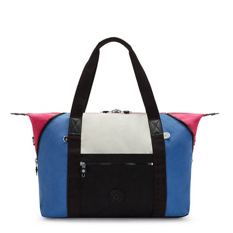 Blue Pink Kipling Art Medium Tote Bags | ORLZTG-324