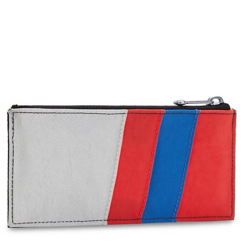 Blue Red Silver Kipling Brion Card Case Bags | VJUTRD-691