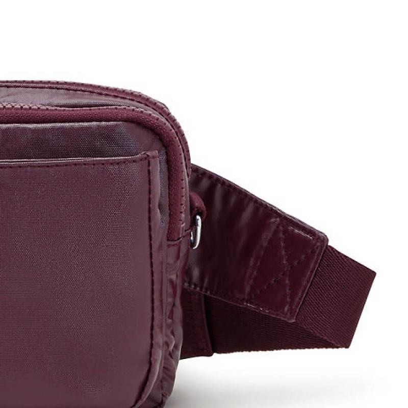 Burgundy Kipling Abanu Multi Metallic Convertible Crossbody Bag Bags | KJFNQA-391