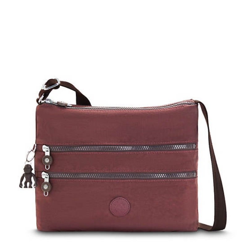 Burgundy Kipling Alvar Crossbody Bags | JNICAS-954