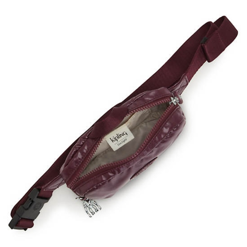 Burgundy Kipling Alys Metallic Waist Bags | BPNQUW-937