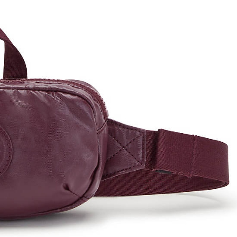 Burgundy Kipling Alys Metallic Waist Bags | BPNQUW-937