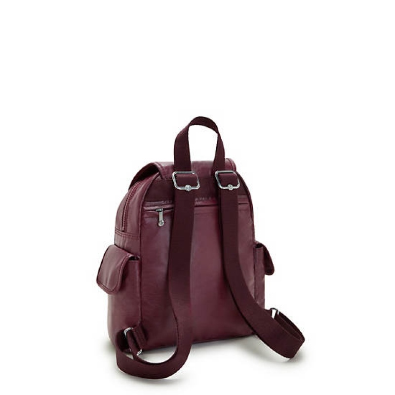 Burgundy Kipling City Pack Mini Classic Metallic Backpacks | JHCNFU-671