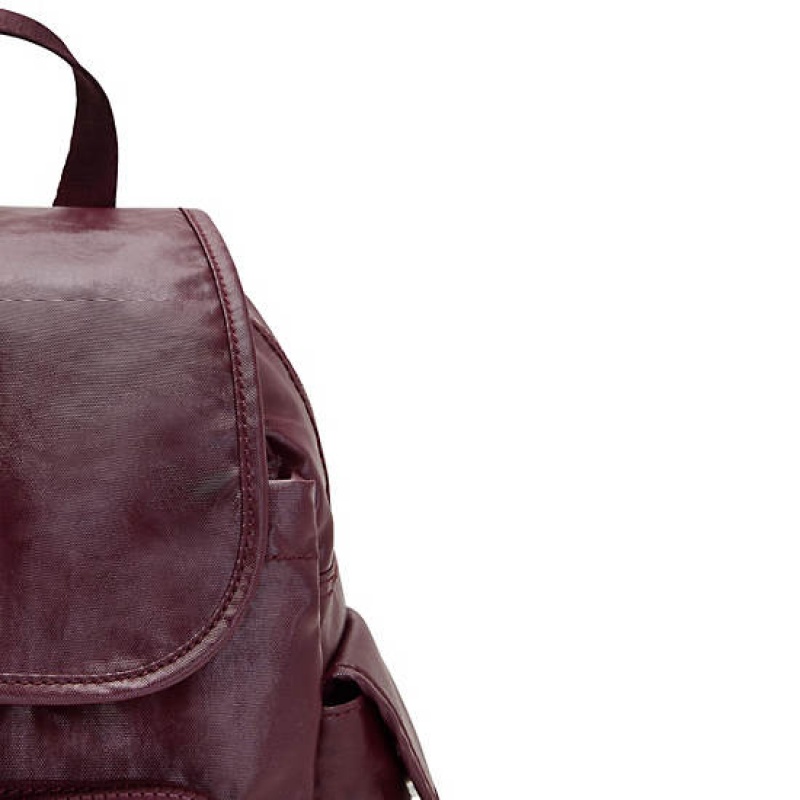 Burgundy Kipling City Pack Mini Classic Metallic Backpacks | JHCNFU-671