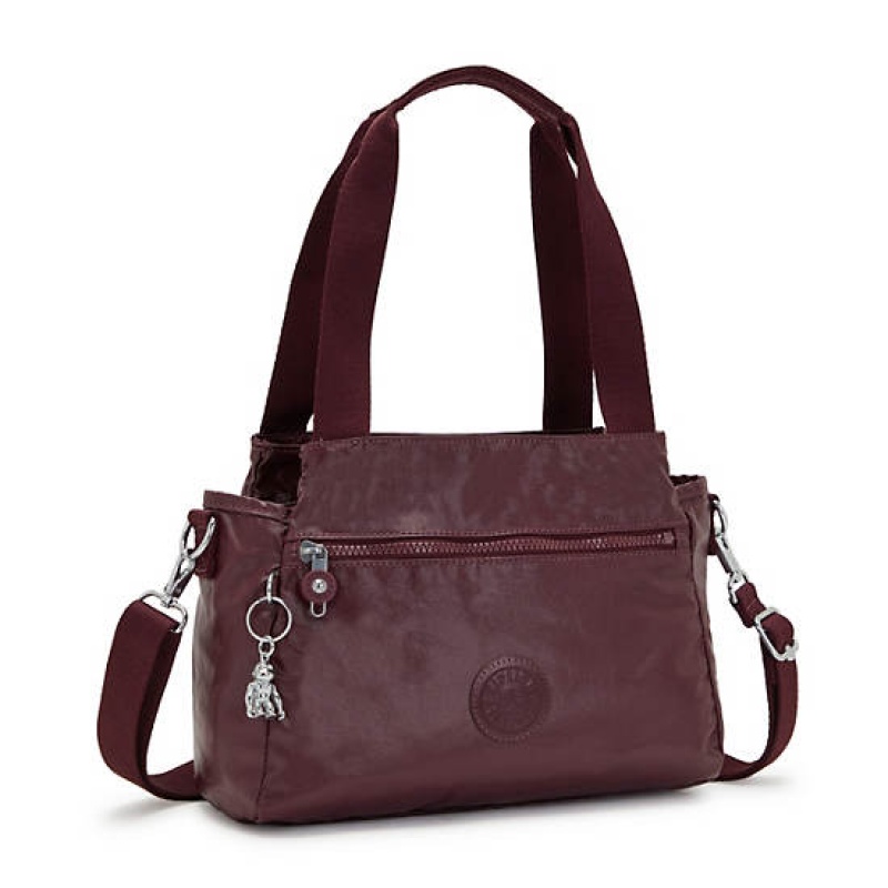 Burgundy Kipling Elysia Metallic Shoulder Bags | VNFIOR-397