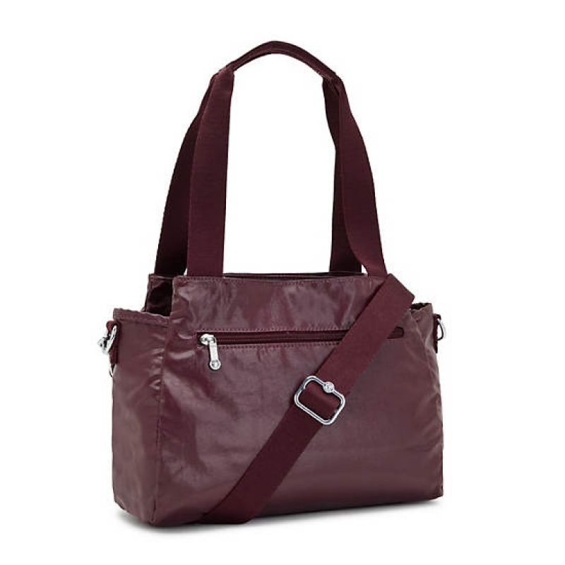 Burgundy Kipling Elysia Metallic Shoulder Bags | VNFIOR-397