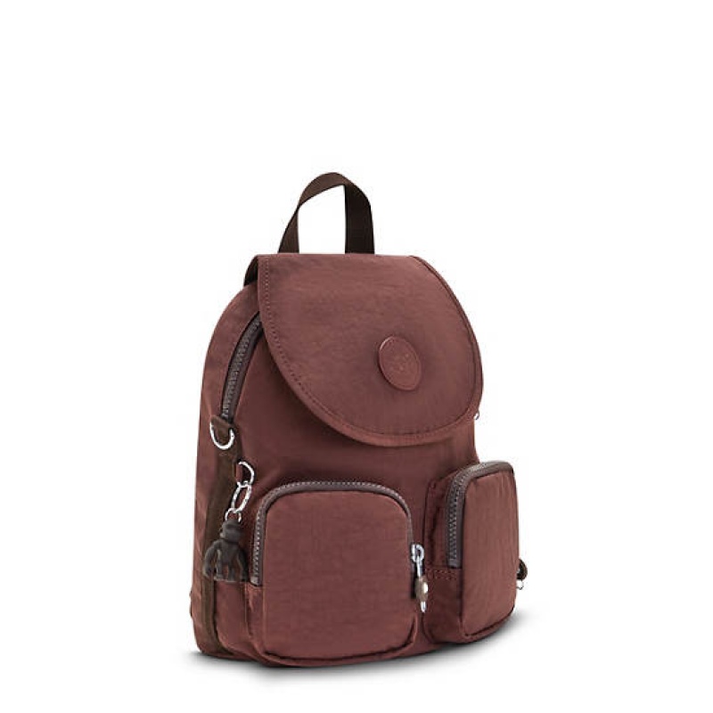 Burgundy Kipling Firefly Up Convertible Backpacks | MHEYTJ-694