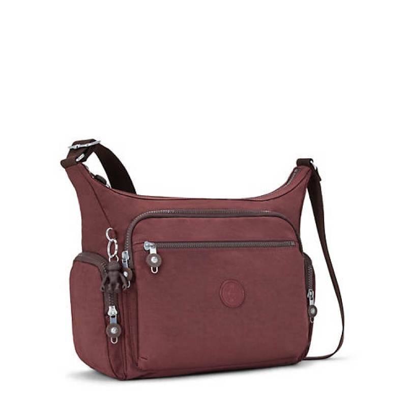 Burgundy Kipling Gabbie Crossbody Bags | GQFRVM-805