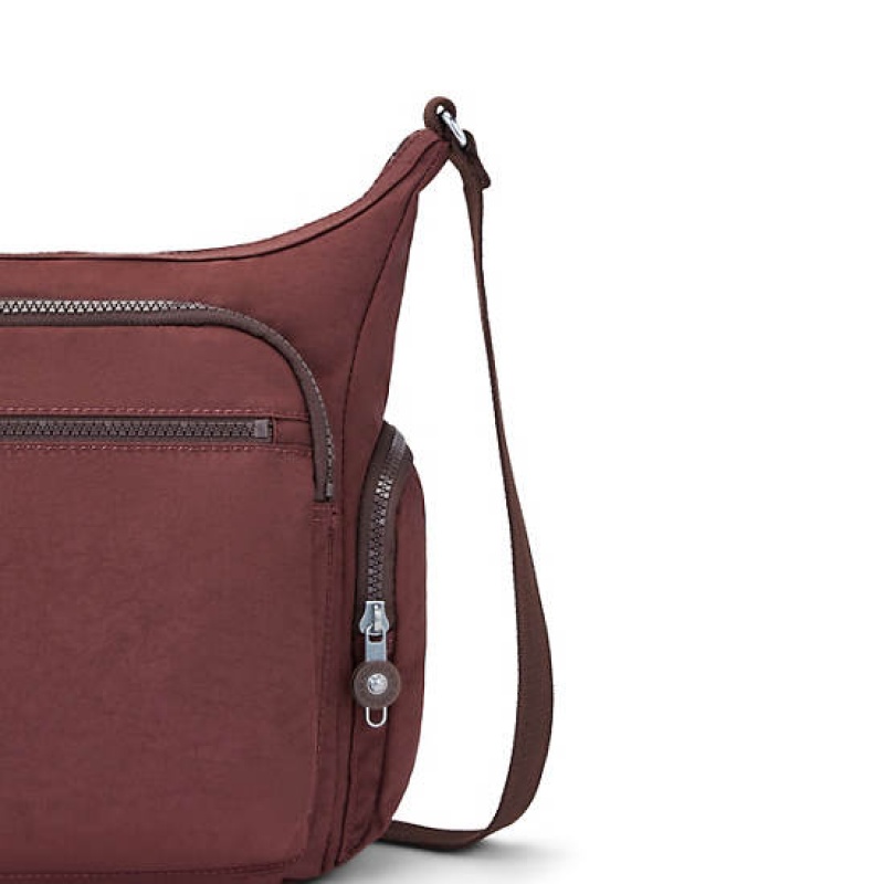 Burgundy Kipling Gabbie Crossbody Bags | GQFRVM-805