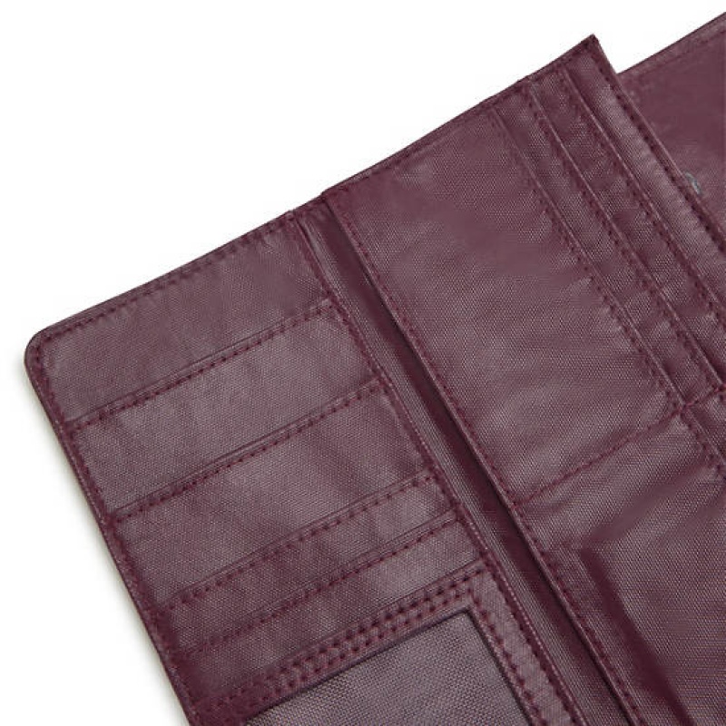 Burgundy Kipling Money Land Metallic Snap Wallet Wallets | XGMPZF-067