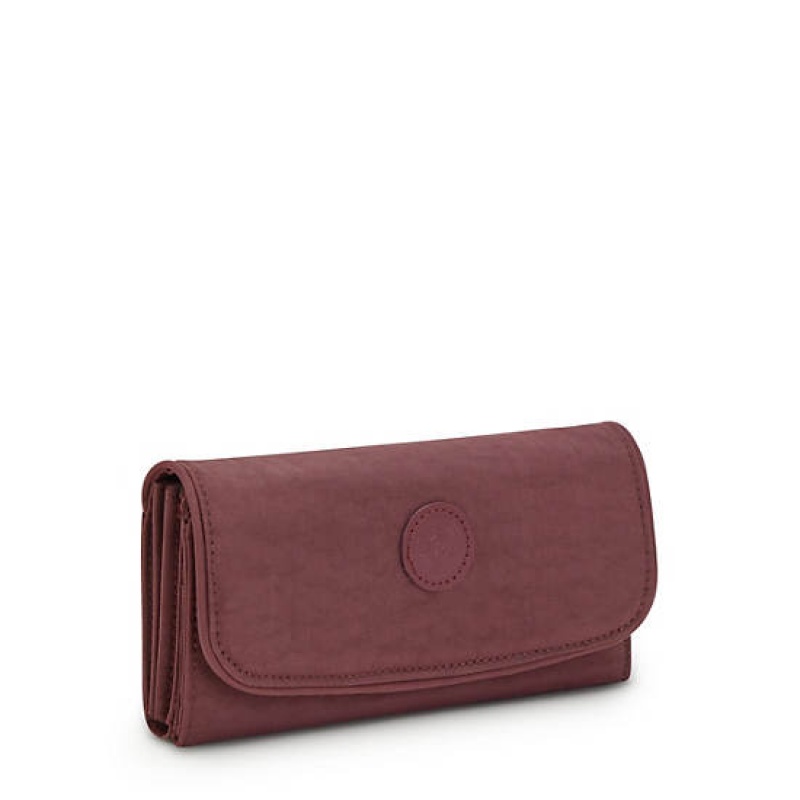 Burgundy Kipling Money Land Snap Wallet Wallets | FWQVOZ-524