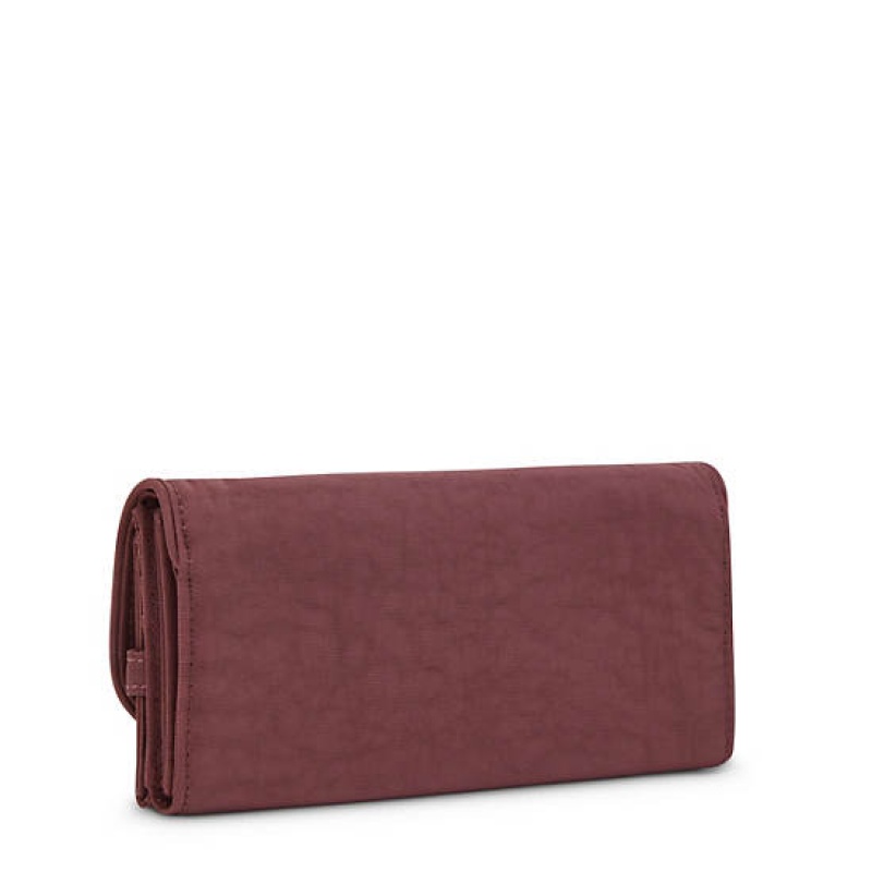 Burgundy Kipling Money Land Snap Wallet Wallets | FWQVOZ-524