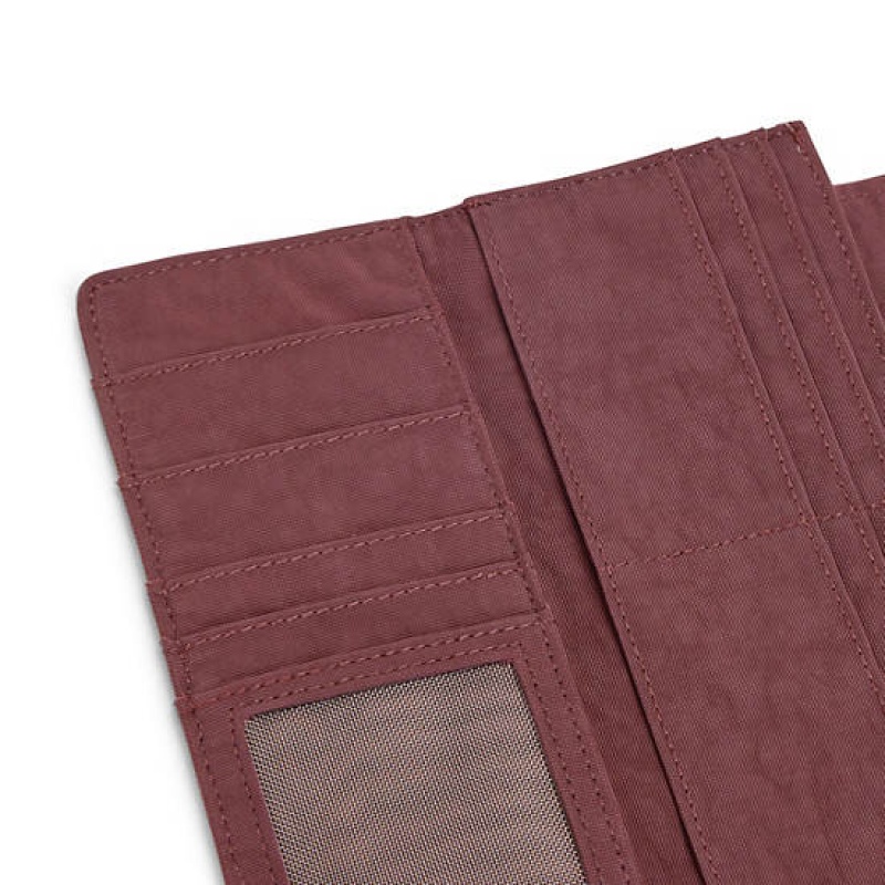 Burgundy Kipling Money Land Snap Wallet Wallets | FWQVOZ-524