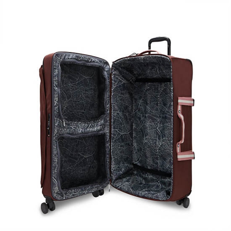 Burgundy Kipling Spontaneous Large Rolling Suitcases | OEKSAN-578