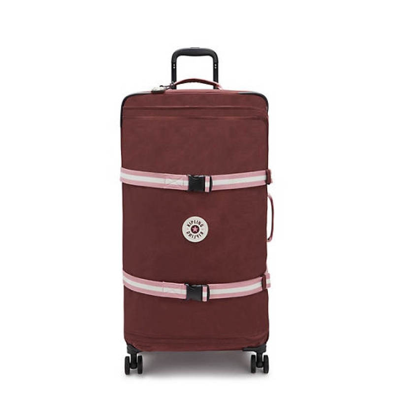 Burgundy Kipling Spontaneous Large Rolling Suitcases | OEKSAN-578