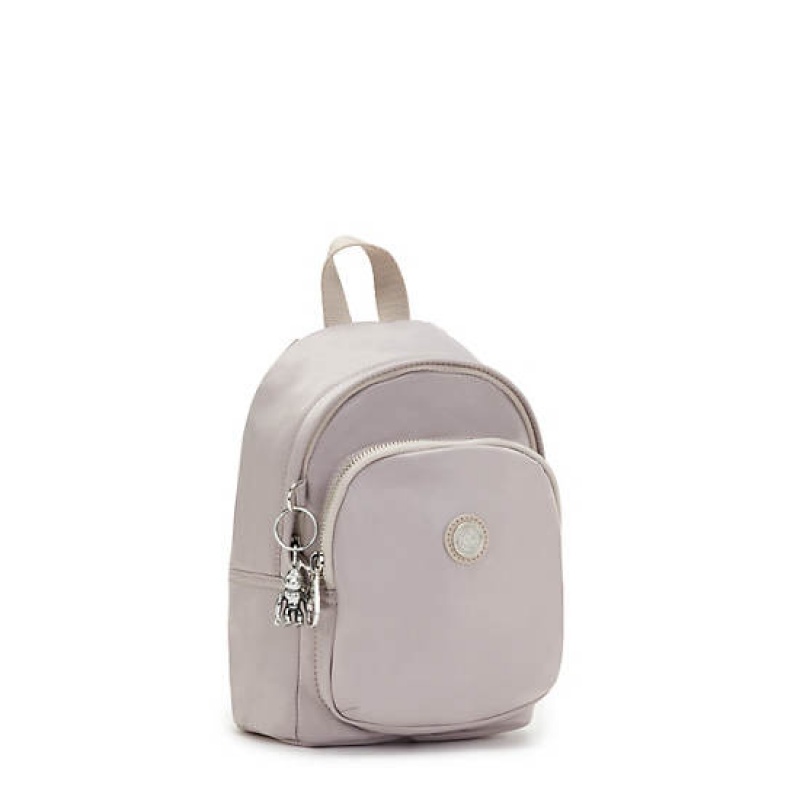 Cream Kipling Delia Compact Metallic Convertible Backpacks | ODCZIL-695