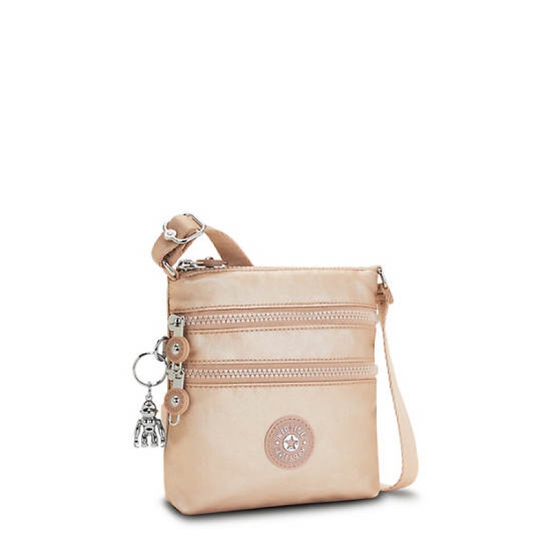 Gold Metal Kipling Alvar Extra Small Metallic Mini Bag | LIVOCP-806